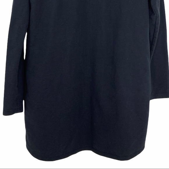 MEDIUM Mono B Women’s Cardigan Open Front Wrap Flowing Waterfall Black Cotton - Picture 11 of 14